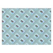 Boho Blue Elephant Tafelkleed (Voorkant (Horizontaal))