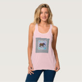 Boho Blue Elephant Tanktop (Volledige Voorkant)