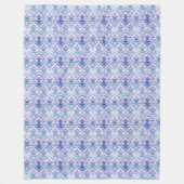 Boho Blue en Paarse Patroon Gezellige Fleece Deken (Voorkant)