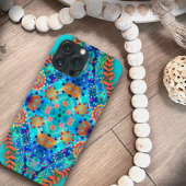 Boho Blue Floral Fun Trendy Leuke Inspirivity Case-Mate iPhone Case