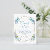 Boho Blue Floral Het is een Jongen Baby shower Dan Briefkaart (Staand voorkant)
