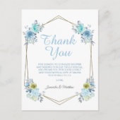 Boho Blue Floral Het is een Jongen Baby shower Dan Briefkaart (Voorkant)