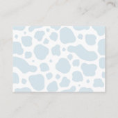 Boho Blue Floral Highland Koe Luier Raffle Informatiekaartje (Achterkant)