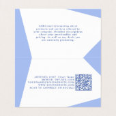 Boho Blue Floral Seamstress naaimachine gevouwen Visitekaartje (Binnenkant ongevouwen)