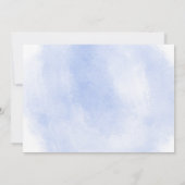 Boho Blue Floral Wedding Bewaar de datum Kaart (Achterkant)