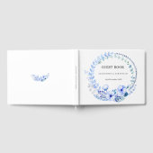 Boho Blue Floral Wedding Guest Book Gastenboek (Volledig)