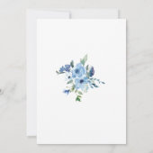 Boho Blue Flower waterverf verjaardagsbrunch Kaart (Achterkant)