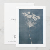 Boho Blue Flower Wenskaart (Voorkant / Achterkant)