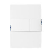 Boho Blue Flowers – Rustic Wedding Uitnodigingen Wikkel (Achterkant Voorbeeld)