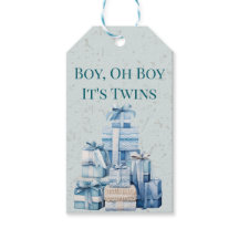 Boho Blue Gifts Twin Boys Baby shower