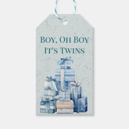 Boho Blue Gifts Twin Boys Baby shower Cadeaulabel