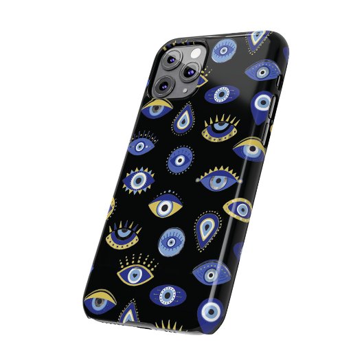 Boho Blue Gold Evil Eyes Luchtverfrisser Case-Mate iPhone Case