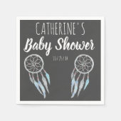  Boho Blue Grey Dreamweaver Baby shower Servet (Voorkant)