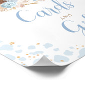 Boho Blue Highland Koe Kaarten & Cadeaubordje Poster (Hoek)