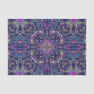 Boho blue kaleidoscoop inheemse amerikaanse trend tissuepapier
