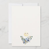 Boho Blue Kleine Dumpling Baby Shower Uitnodiging (Achterkant)
