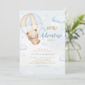 Boho Blue Laat het avontuur beginnen met het baby  Kaart (Staand voorkant)
