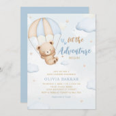 Boho Blue Laat het avontuur beginnen met het baby Kaart (Voorkant / Achterkant)