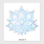 Boho Blue Lotus Flower Sticker (Vel)