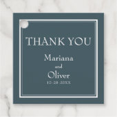 Boho Blue Modern minimalist Bedankjes Labels (Voorkant)