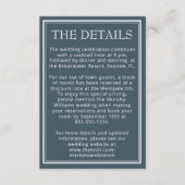 Boho Blue Modern minimalist Informatiekaartje (Voorkant)