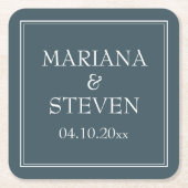 Boho Blue Modern minimalist Kartonnen Onderzetters (Voorkant)