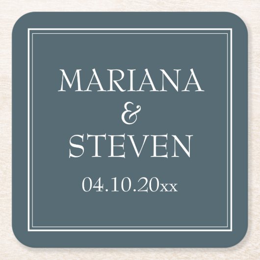 Boho Blue Modern minimalist Kartonnen Onderzetters (Voorkant)