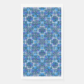 Boho Blue, Paars en White Circle Pattern Servet (Voorkant)