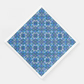 Boho Blue, Paars en White Circle Pattern Servet (Hoek)