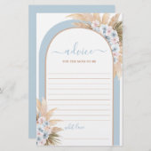 Boho Blue Pampas geeft advies aan moeder om kaart  (Voorkant / Achterkant)