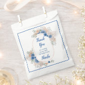 Boho Blue Pampas Gras Verjaardag Bedankzakje (Geknipt)