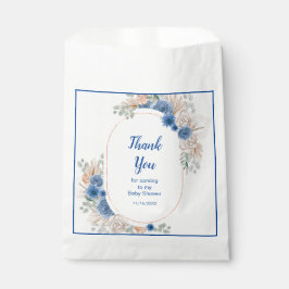 Boho Blue Pampas Grass Baby shower Bedankzakje