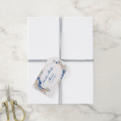 Boho Blue Pampas Grass Baby shower Cadeaulabel (Met Touw)