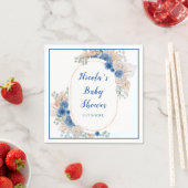 Boho Blue Pampas Grass Baby shower Servet (Insitu)
