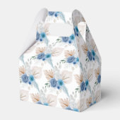 Boho Blue Pampas Grass Bedankdoosjes (Achterkant)