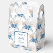 Boho Blue Pampas Grass Bedankdoosjes (Geopend)