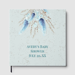 Boho Blue Pampas Grass Gastenboek