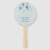 Boho Blue Pampas Grass Handwaaier (Voorkant)