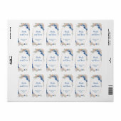 Boho Blue Pampas Grass Registry Etiket (Full Sheet)