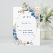 Boho Blue Pampas Grass RSVP (Staand voorkant)
