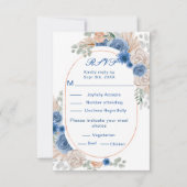 Boho Blue Pampas Grass RSVP (Voorkant)