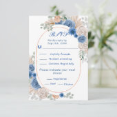 Boho Blue Pampas Grass RSVP (Staand voorkant)