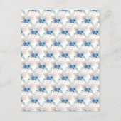 Boho Blue Pampas Grass Wedding Details Informatiekaartje (Achterkant)