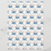 Boho Blue Pampas Grass Wedding Menu (Achterkant)