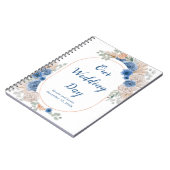 Boho Blue Pampas Grass Wedding Planner Notitieboek (Linkerzijde)