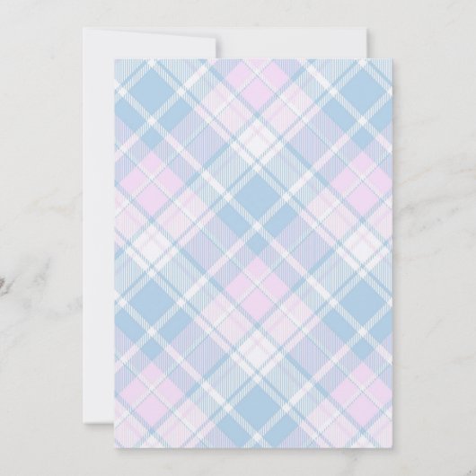 Boho Blue Pink Preppy Pickleball Geslacht onthulle Kaart (Achterkant)