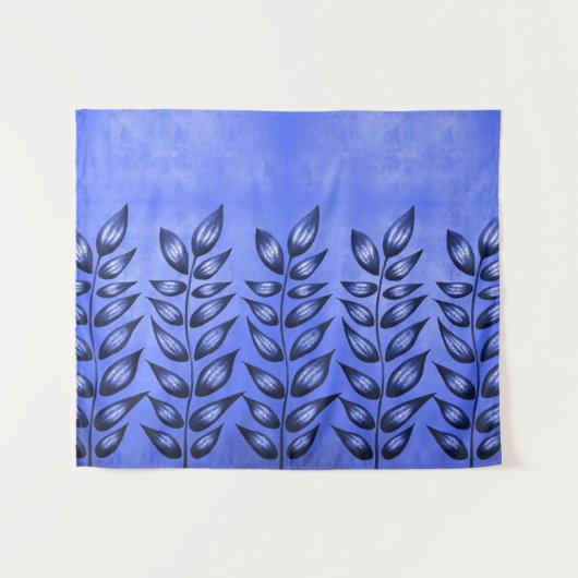Boho Blue Plant Lover Wandkleed (Voorkant (horizontaal))
