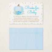 Boho Blue Pumpkin Baby shower Breng een Boek Kaart (Voorkant /achterkant)