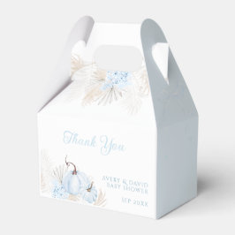 Boho Blue Pumpkin Het is een Boy Herfst Baby showe Bedankdoosjes