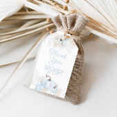 Boho Blue Pumpkin Het is een Boy Herfst Baby showe Cadeaulabel